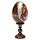 Russische Ei-Ikone, Heilige Familie, Decoupage, Gesamthöhe 13 cm s2