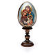 Huevo ruso de madera découpage Sagrada Familia altura total 13 cm estilo imperial ruso s5