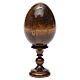 Huevo ruso de madera découpage Sagrada Familia altura total 13 cm estilo imperial ruso s11