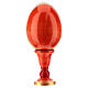 Huevo ruso de madera découpage Pantocrator fondo rojo estilo imperial ruso altura total 13 cm s4