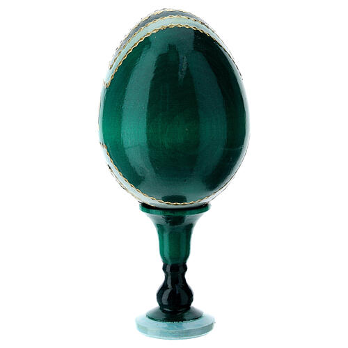 Russian Egg White Lily découpage Russian Imperial style 13cm 5