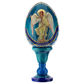 Ovos Russos Pintados: Ovo ícone russo Anjo da Guarda h tot. 13 cm estilo Fabergé Ovos Russos Pintados: Ovo ícone russo Anjo da Guarda h tot. 13 cm estilo Fabergé