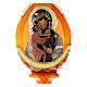 Uovo icona Russa Feodorovskaya h tot. 13 cm stile imperiale russo s2