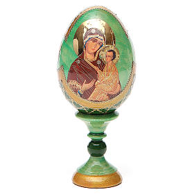Uovo icona Russa Tikhvinskaya h tot. 13 cm stile Fabergé