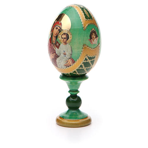 Russian Egg Smolenskaya Russian Imperial, green background 13cm 6
