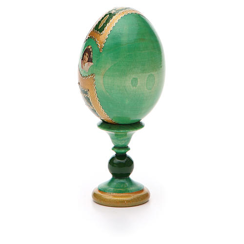 Russian Egg Smolenskaya Russian Imperial, green background 13cm 7