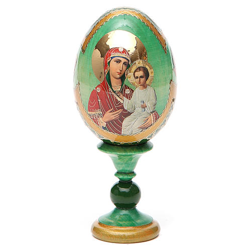 Russian Egg Smolenskaya Russian Imperial, green background 13cm 9