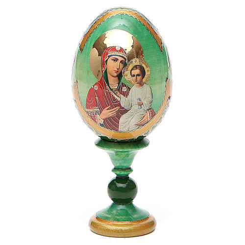 Russian Egg Smolenskaya Russian Imperial, green background 13cm 1