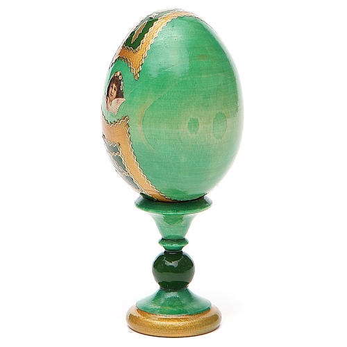 Russian Egg Smolenskaya Russian Imperial, green background 13cm 3
