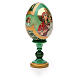 Russian Egg Smolenskaya Russian Imperial, green background 13cm s8