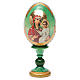 Russian Egg Smolenskaya Russian Imperial, green background 13cm s9