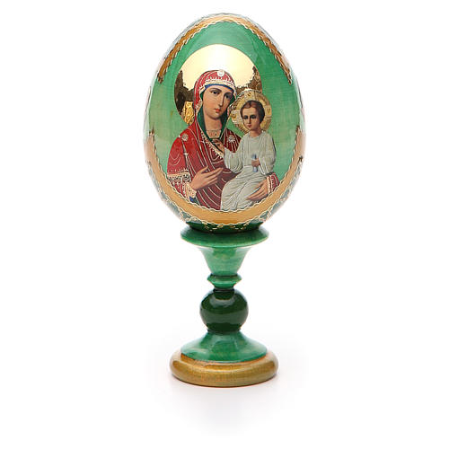 Uovo russo decoupage Smolenskaya h tot. 13 cm stile imperiale russo 5