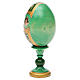 Russian Egg Smolenskaya Russian Imperial, green background 13cm s11