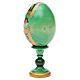 Russian Egg Smolenskaya Russian Imperial, green background 13cm s3