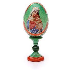 Russische Ei-Ikone, Hoffnung für die Verzweifelten, Fabergè-Stil, Gesamthöhe 13 cm