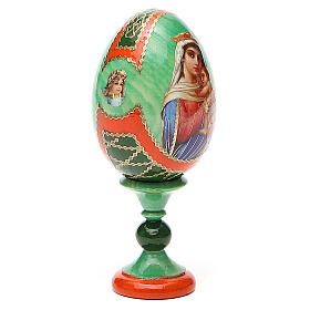 Russische Ei-Ikone, Hoffnung für die Verzweifelten, Fabergè-Stil, Gesamthöhe 13 cm