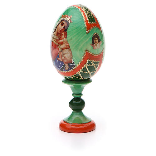 Huevo ruso de madera découpage Esperanza de los Desesperanzados altura total 13 cm estilo imperial ruso 6