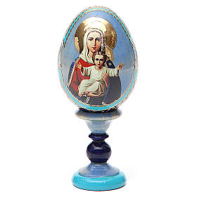 Russische Ei-Ikone, Ich bin mit dir und niemand sonst in dir, russisch imperial-Stil, Gesamthöhe 13 cm