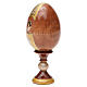 Huevo ruso de madera découpage Trinidad de Rublev altura total 13 cm estilo imperial ruso s11