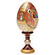 Huevo ruso de madera découpage Trinidad de Rublev altura total 13 cm estilo imperial ruso s12