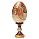 Huevo ruso de madera découpage Trinidad de Rublev altura total 13 cm estilo imperial ruso s4