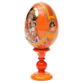 Ovos Russos Pintados: Ovo ícone russo découpage Odighitria h tot. 13 cm estilo Fabergé Ovos Russos Pintados: Ovo ícone russo découpage Odighitria h tot. 13 cm estilo Fabergé