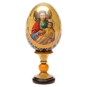Ovos Russos Pintados: Ovo madeira découpage Rússia Kozelshanskaya h tot. 13 cm estilo Fabergé Ovos Russos Pintados: Ovo madeira découpage Rússia Kozelshanskaya h tot. 13 cm estilo Fabergé
