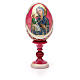 Russische Ei-Ikone, Muttergottes von Jerusalemskaya, russisch imperial-Stil, Gesamthöhe 13 cm s4