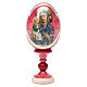 Russische Ei-Ikone, Muttergottes von Jerusalemskaya, russisch imperial-Stil, Gesamthöhe 13 cm s1