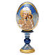 Huevo ruso de madera découpage Virgen Premonitora altura total 13 cm estilo imperial ruso s9