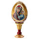 Russische Ei-Ikone, Muttergottes von Kazanskaya, russisch imperial-Stil, Gesamthöhe 13 cm s1