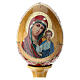 Russische Ei-Ikone, Muttergottes von Kazanskaya, russisch imperial-Stil, Gesamthöhe 13 cm s2