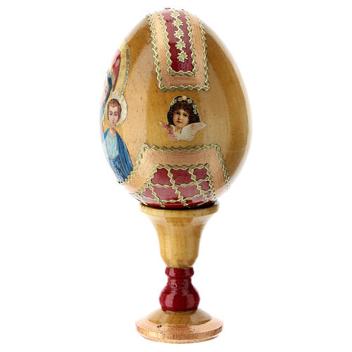 Huevo ruso de madera découpage Kazanskaya altura total 13 cm estilo imperial ruso 3