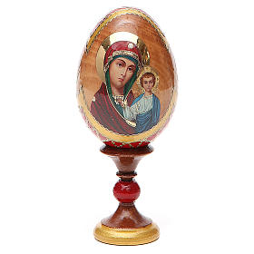 Ovos Russos Pintados: Ovo russo découpage Kazanskaya h tot. 13 cm estilo Fabergé Ovos Russos Pintados: Ovo russo découpage Kazanskaya h tot. 13 cm estilo Fabergé