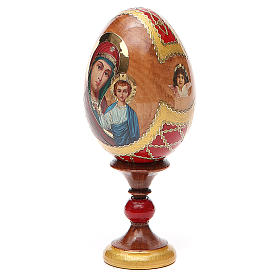 Ovos Russos Pintados: Ovo russo découpage Kazanskaya h tot. 13 cm estilo Fabergé Ovos Russos Pintados: Ovo russo découpage Kazanskaya h tot. 13 cm estilo Fabergé