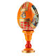 Russian Egg St. Nicholas Russian Imperial style, orange background 13cm s3