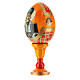 Russian Egg St. Nicholas Russian Imperial style, orange background 13cm s4