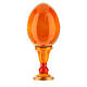 Russian Egg St. Nicholas Russian Imperial style, orange background 13cm s5