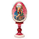 Russische Ei-Ikone, Gnadenbild Unserer Lieben Frau von der immerwährenden Hilfe, russisch imperial-Stil, Gesamthöhe 13 cm s7