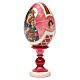 Huevo ruso de madera découpage Virgen del Perpetuo Socorro altura total 13 cm estilo imperial ruso s2