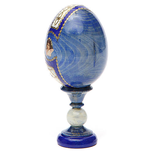 Russian Egg Holy Family Russian Imperial style, blue background 13cm 3