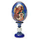 Huevo ruso de madera découpage Sagrada Familia altura total 13 cm estilo imperial ruso s1