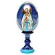 Russische Ei-Ikone, Muttergottes von Lourdes, Decoupage, Gesamthöhe 13 cm s9