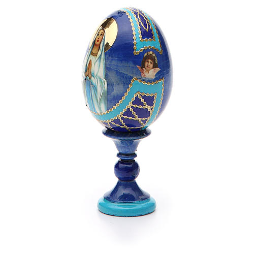 Russian Egg Our Lady of Lourdes Russian Imperial style 13cm 6