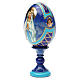 Huevo ruso de madera découpage Virgen de Lourdes altura total 13 cm estilo imperial ruso s10