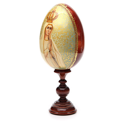 Russian Egg HAND PAINTED Our Lady of Fátima 36cm 6
