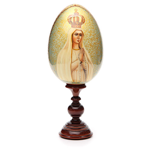 Jajko ikona rosyjska RĘCZNIE MALOWANA Fatima wys. całk. 36 cm 5