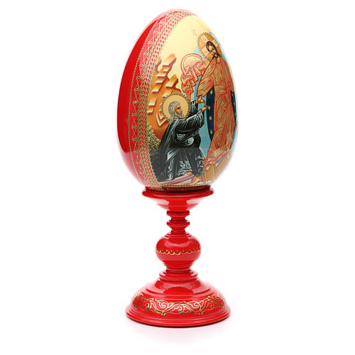 Russische Ei-Ikone, Auferstehung Jesu Christi, HANDBEMALT 4