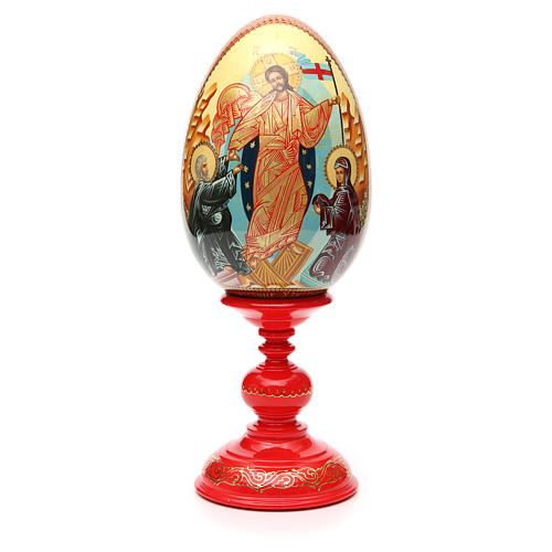 Russische Ei-Ikone, Auferstehung Jesu Christi, HANDBEMALT 5