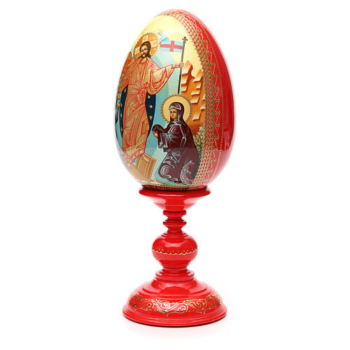 Russische Ei-Ikone, Auferstehung Jesu Christi, HANDBEMALT 6